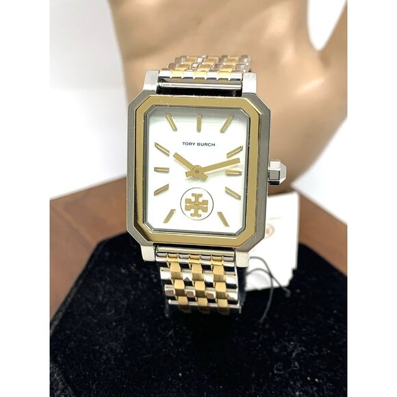 Tory Burch Accessories - Tory Burch Women's Watch TBW1501 Cream Dial Gold Quartz Tank Two Tone Steel